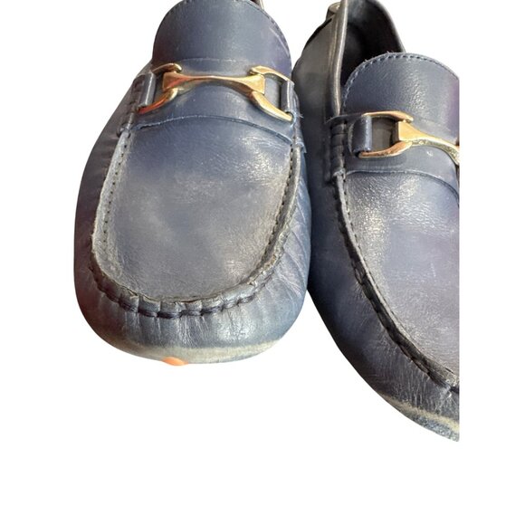 Mercanti Fiorentini Mens Blue Leather Slip-On Loafers Size 10M SKU8117 - Picture 7 of 15